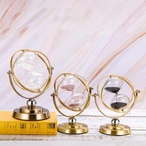 Globe rotating hourglass