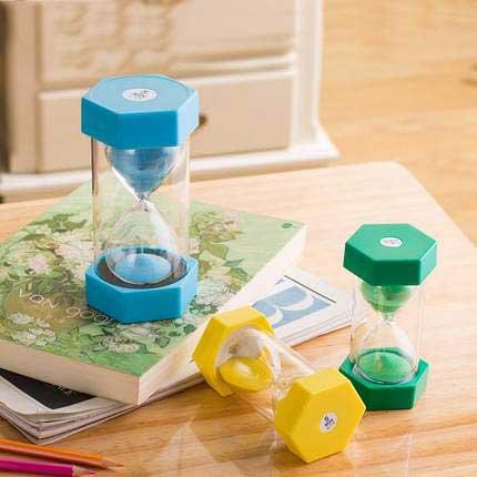 Plastic hexagon sand timer