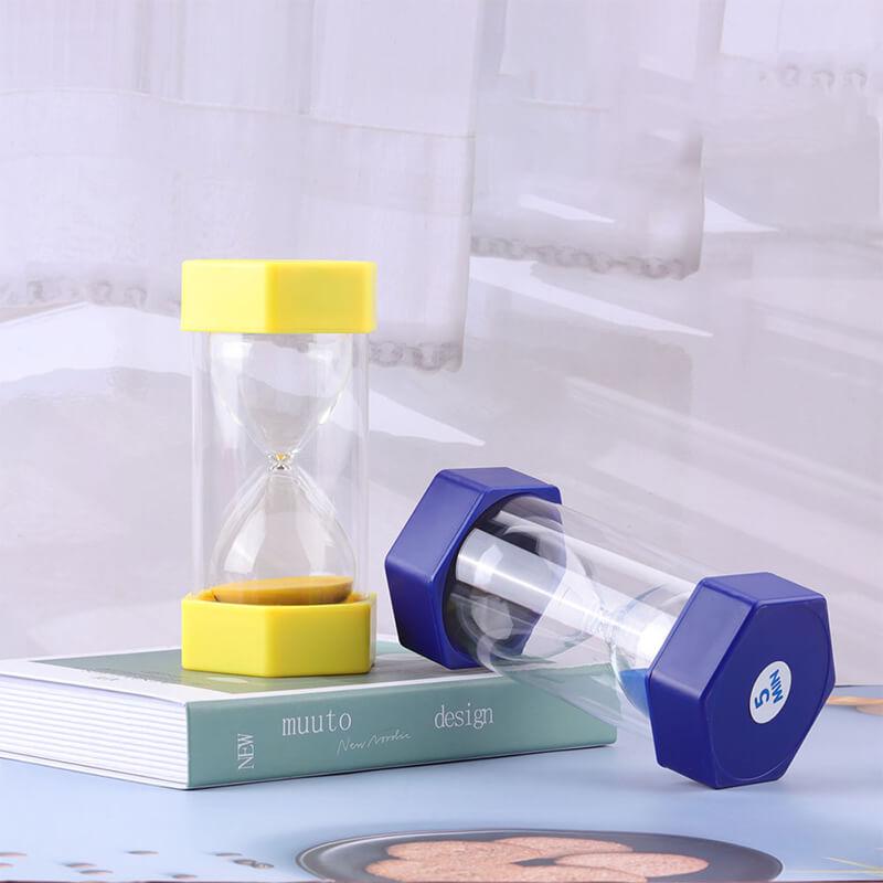 Plastic hexagon sand timer
