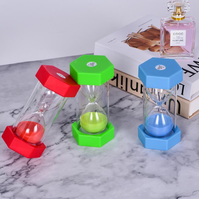 Plastic hexagon sand timer
