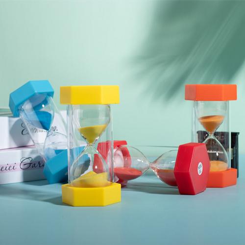 Plastic hexagon sand timer