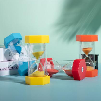 Plastic hexagon sand timer