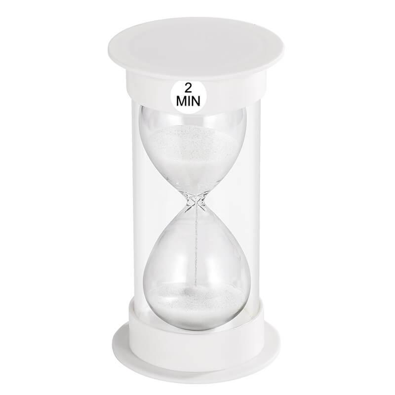 Small round plastic sand timer