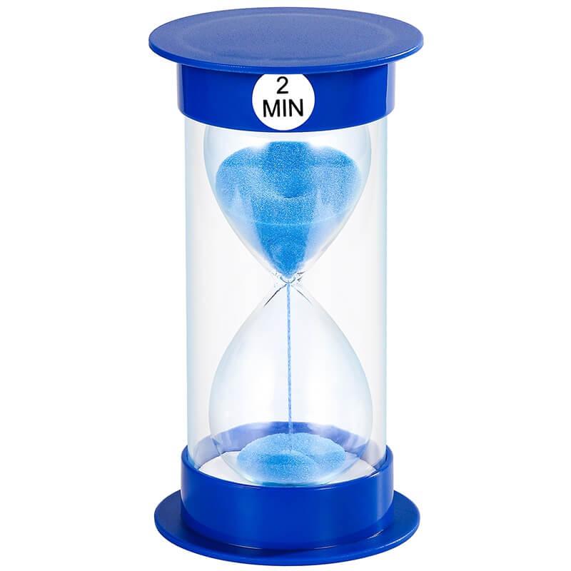 Small round plastic sand timer
