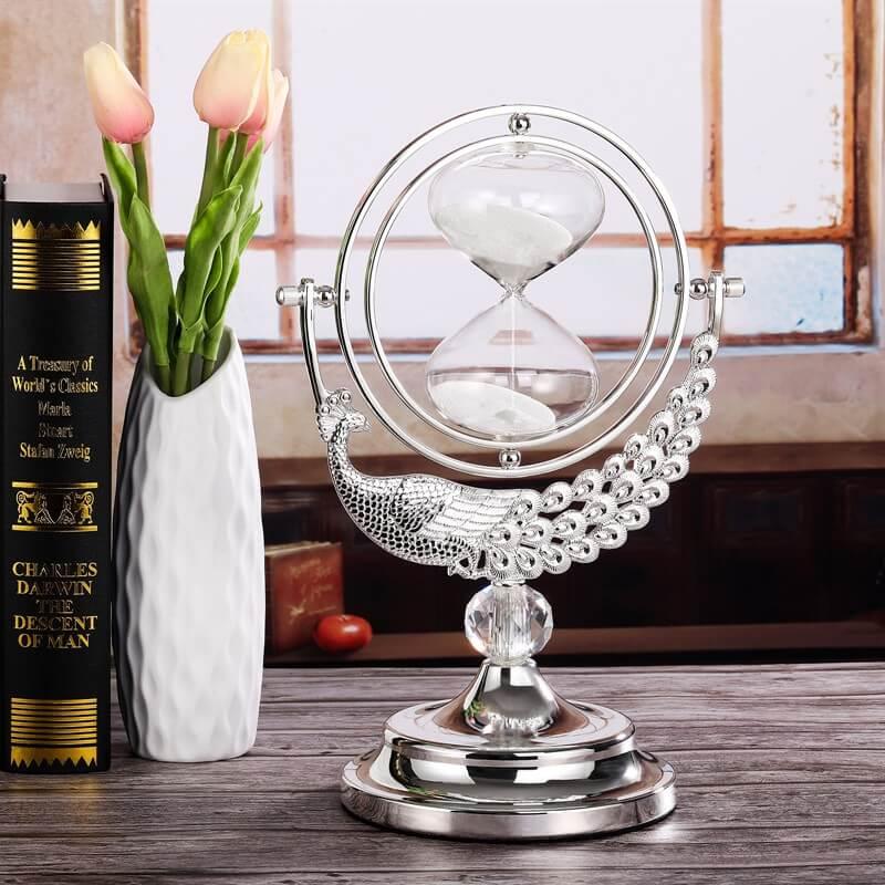Sandglass Metal Sand Watch Decorative Ornament