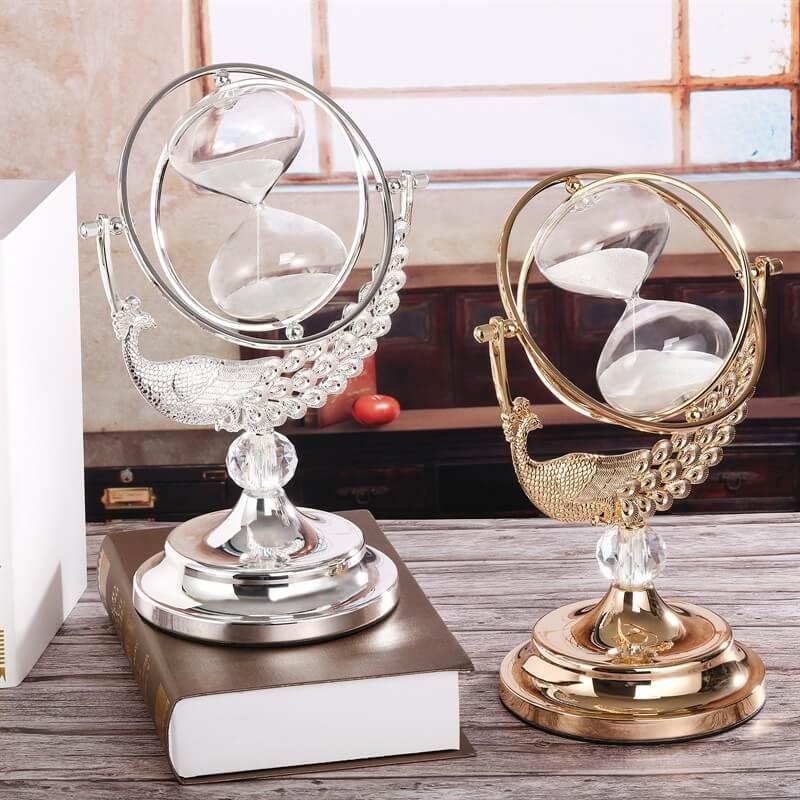 Sandglass Metal Sand Watch Decorative Ornament