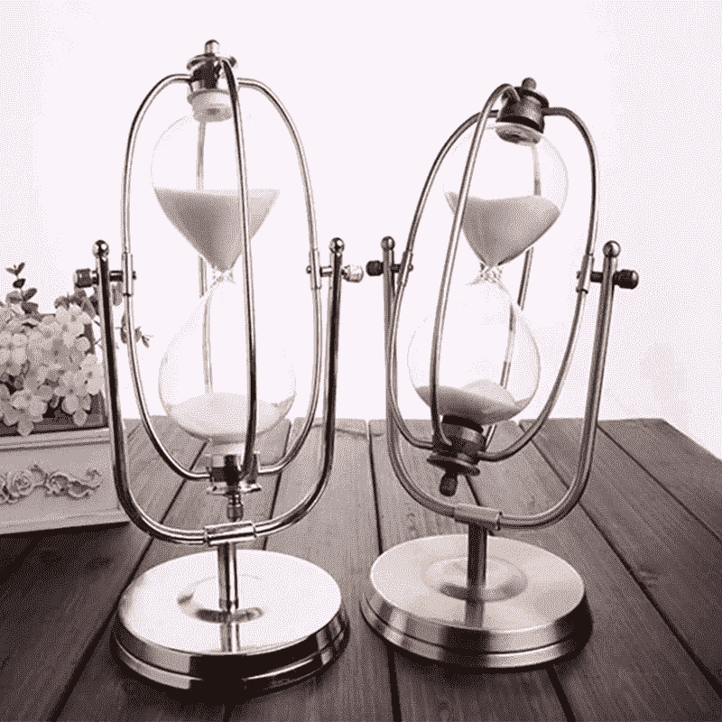 Creative Desk Ornaments Retro Crafts Metal Sand Glass
