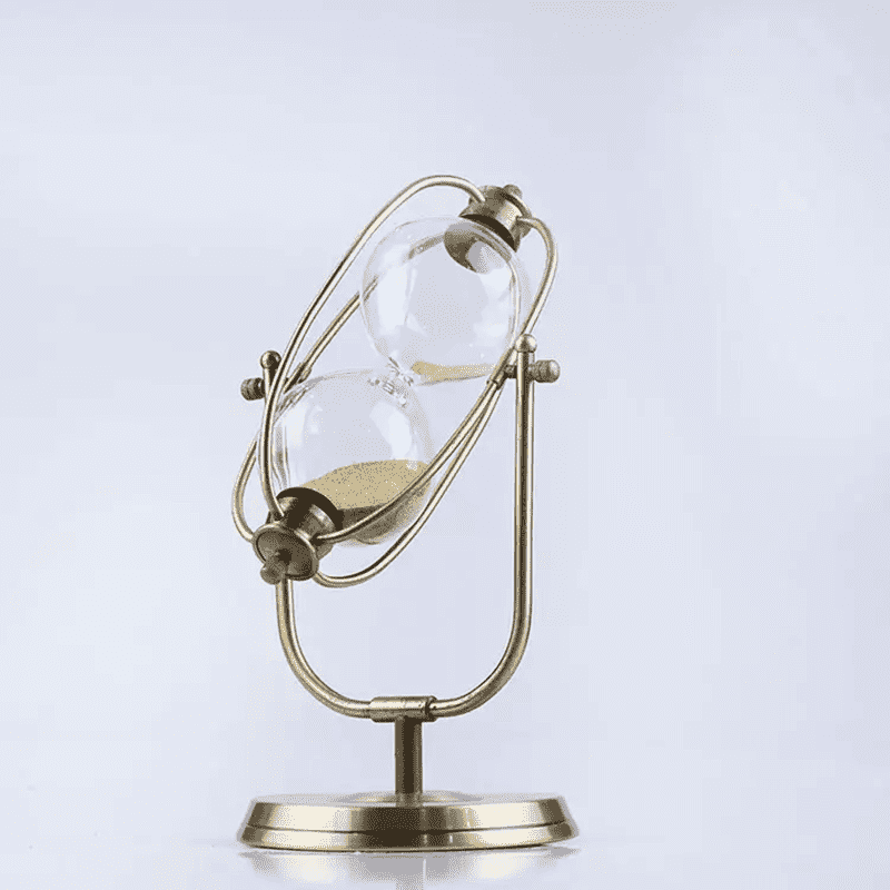 Creative Desk Ornaments Retro Crafts Metal Sand Glass