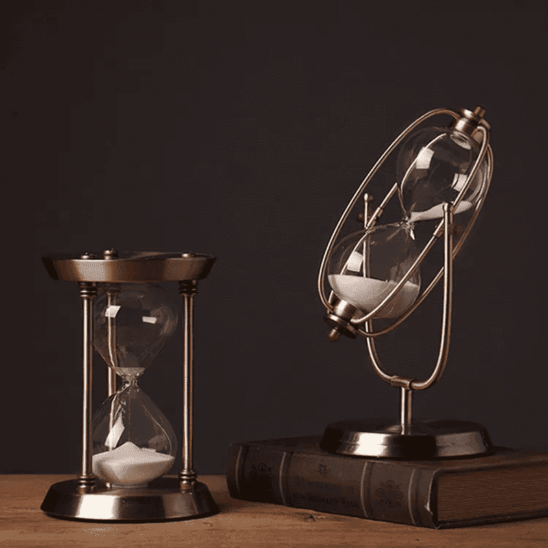 Metal Frame Art Antique  1 Hour Sand Timer