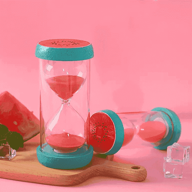 High Quality  Fruits Plastic Sand Clock