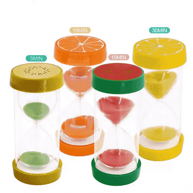 High Quality  Fruits Plastic Sand Clock