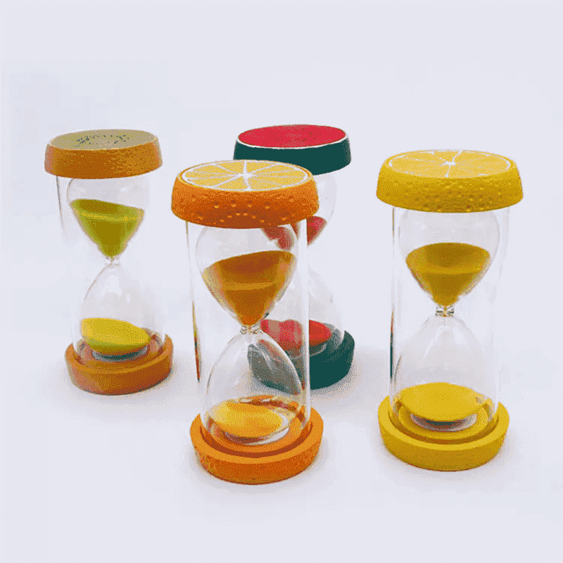 High Quality  Fruits Plastic Sand Clock