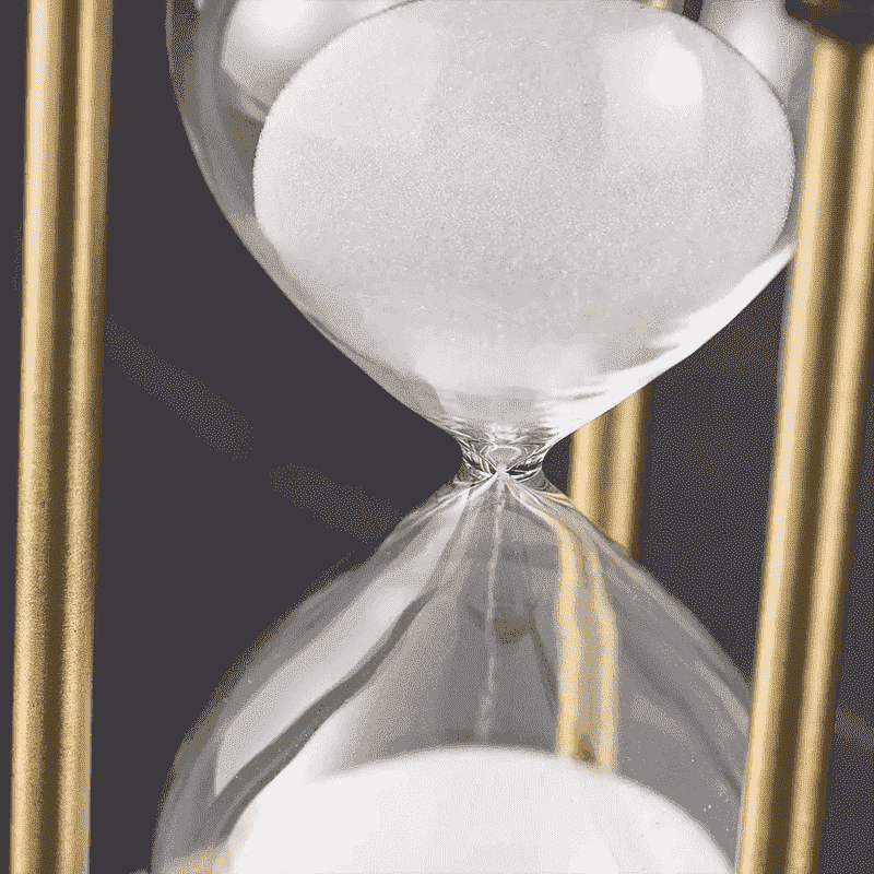 Metal Glass Sand Hour Glass for Home Office Decorative